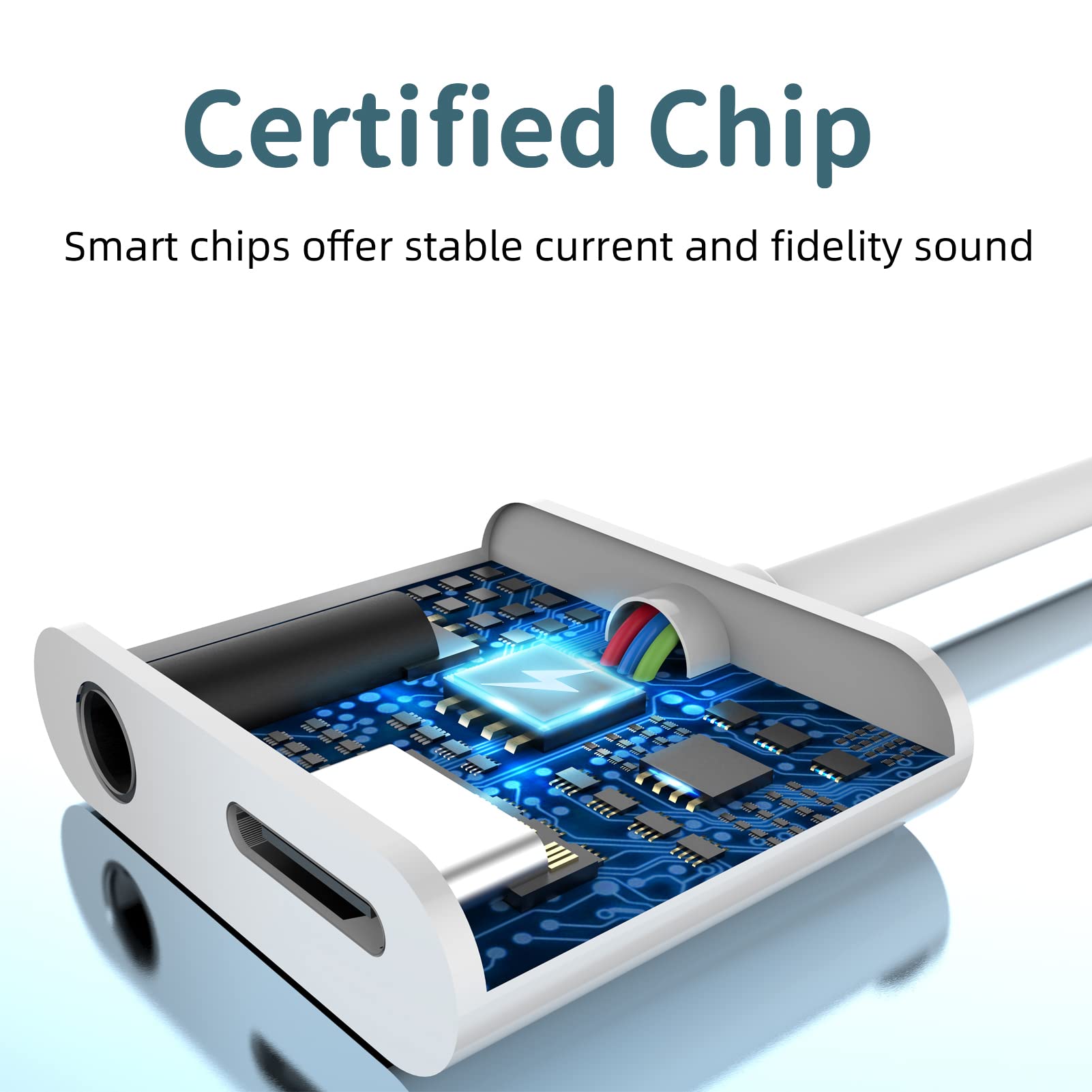 Aksenli USB C to 3.5mm Audio Adapter Charger Headphone AUX Port 3 in 1 Type C Earbud Splitter Dongle Compatible with Samsung Galaxy iPhone 15 Pro Max - View 5 of 6