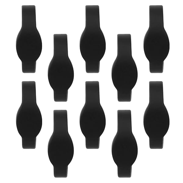 DJDK DJDK 10pcs Waterproof RFID Wristbands 13.56MHz for Swimming Pools & Saunas - Black Silicone Bracelets