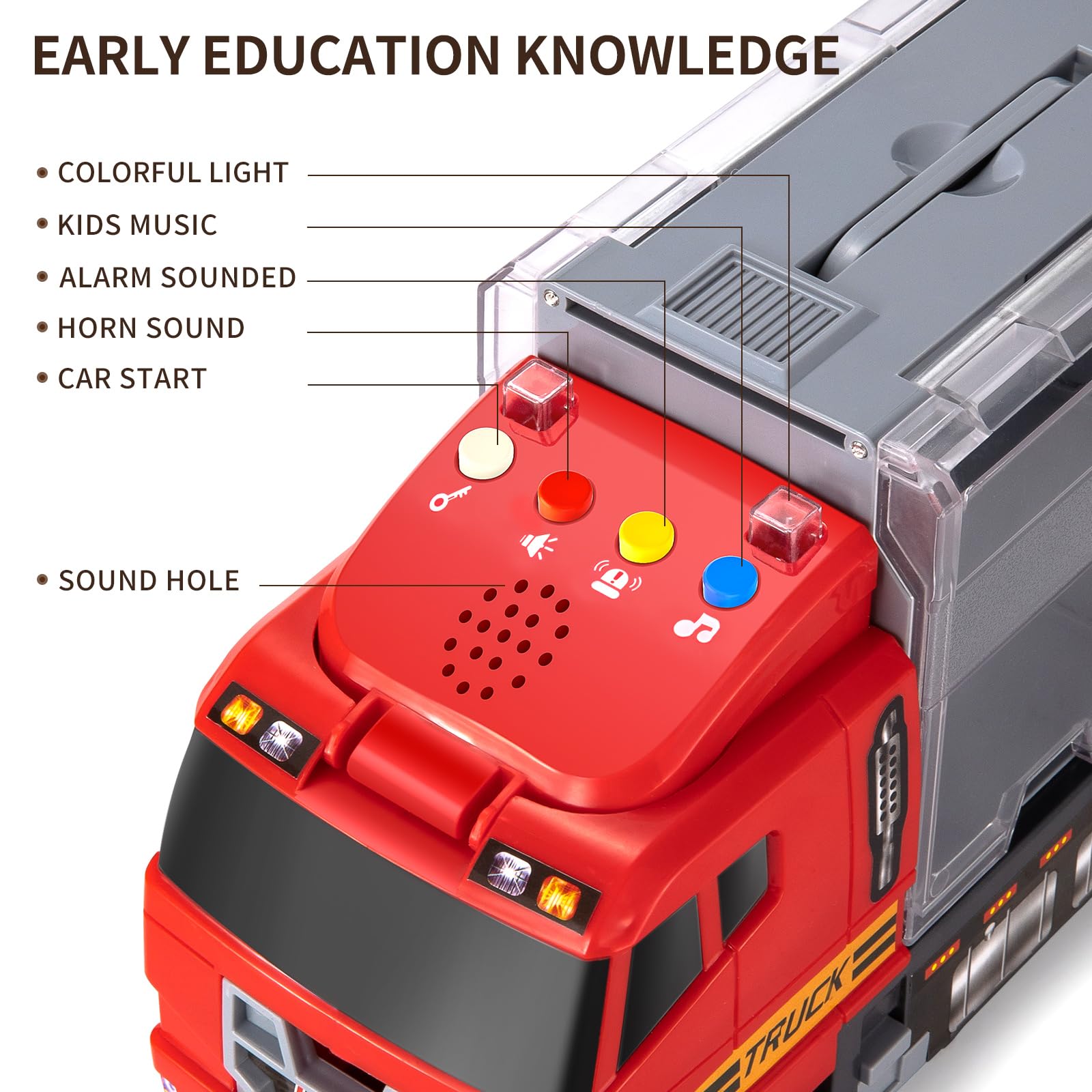 TEMI TEMI Toddler Fire Rescue Vehicle Toy Set for Kids Ages 3 to 9 with Die-cast Alloy Cars and Play Mat for Boys and Girls - View 3 of 6