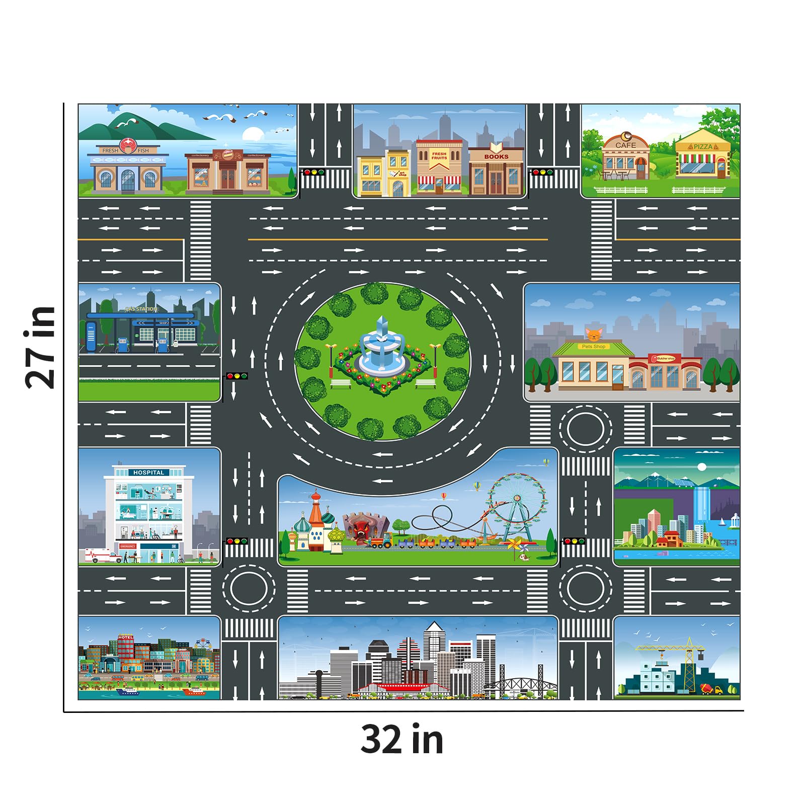 TEMI TEMI Toddler Fire Rescue Vehicle Toy Set for Kids Ages 3 to 9 with Die-cast Alloy Cars and Play Mat for Boys and Girls - View 6 of 6