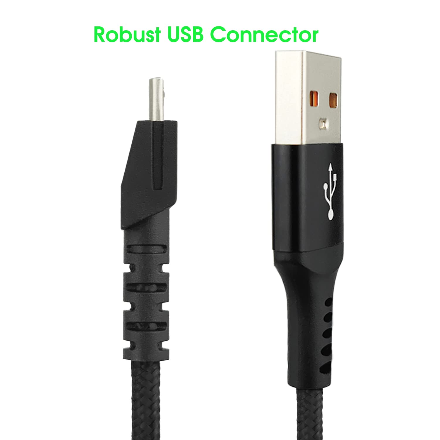 REEYEAR Braided USB Fast Charger Cord Fits for Razer Viper Ultimate Naga Pro 20000 DPI DeathAdder V2 pro Razer Basilisk Gaming Mice,4.9Ft Charging - View 2 of 6