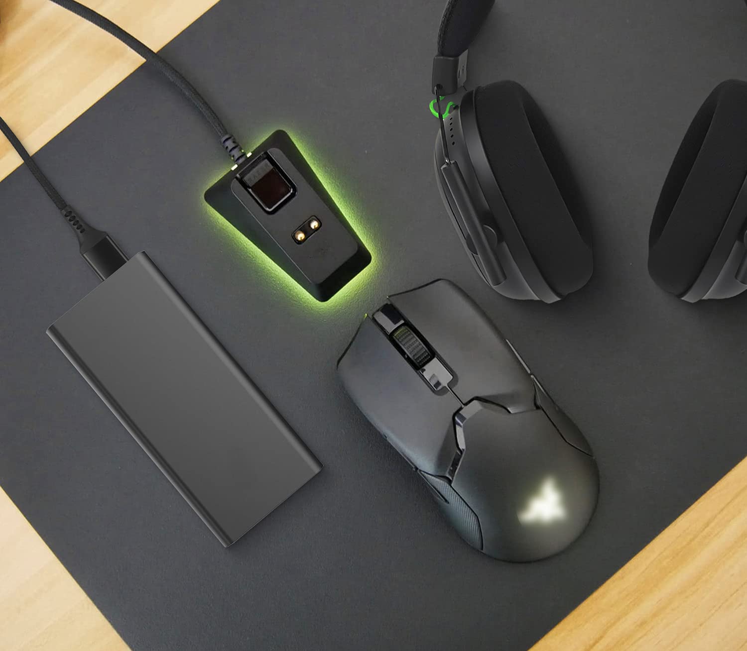 REEYEAR Braided USB Fast Charger Cord Fits for Razer Viper Ultimate Naga Pro 20000 DPI DeathAdder V2 pro Razer Basilisk Gaming Mice,4.9Ft Charging - View 4 of 6