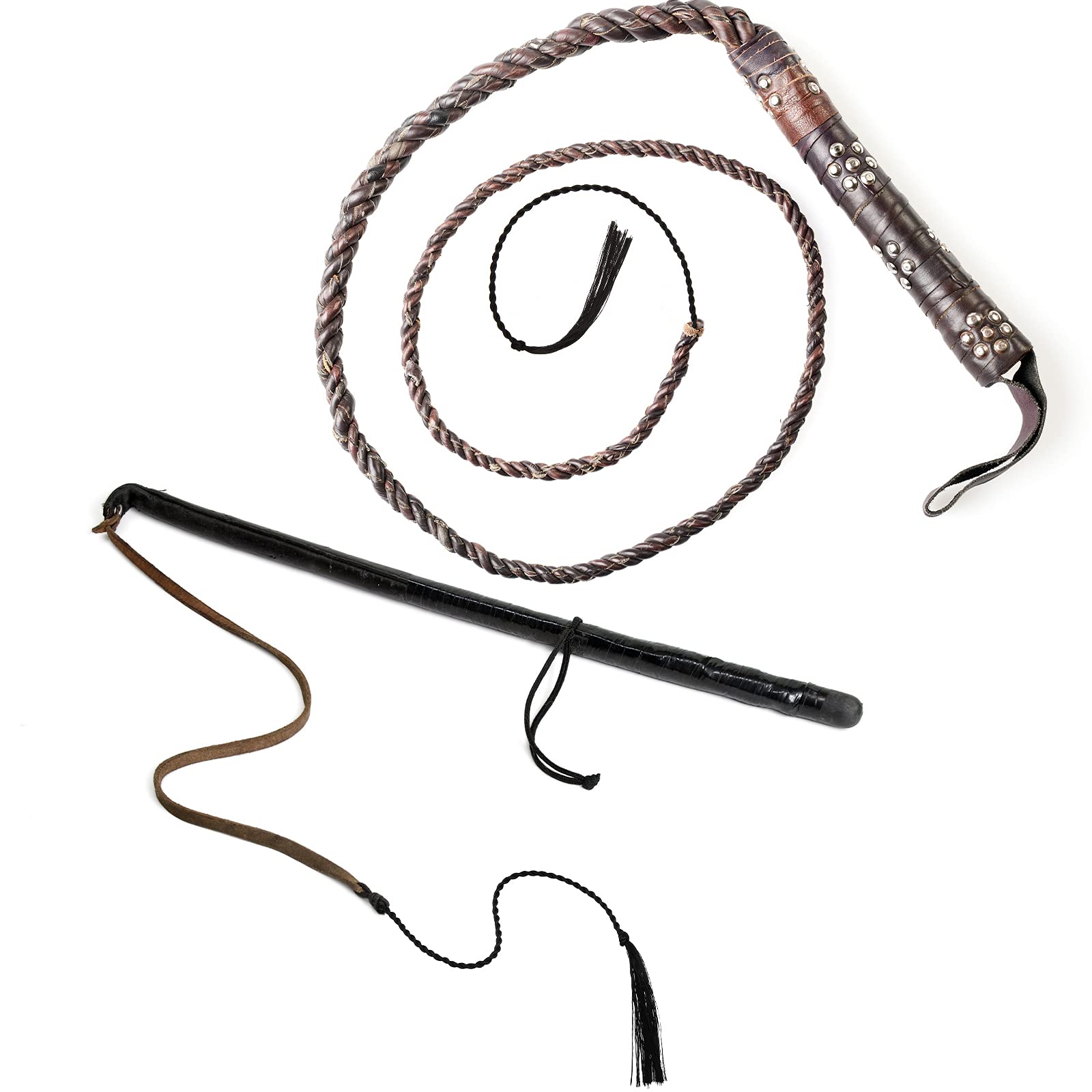 Shappy Shappy 10 Pieces Replacement Whip Crackers Black Nylon Hybrid Rope 11.8 Inch for Bullwhip Stock Whip Horse Training Racing Party - View 6 of 6