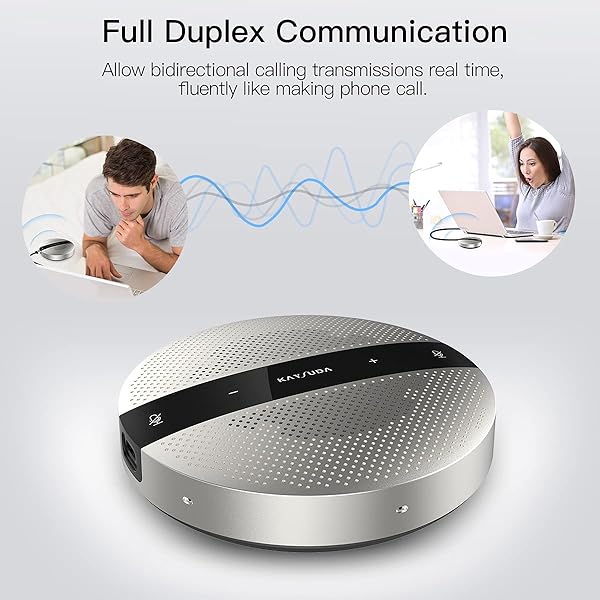 KAYSUDA KAYSUDA USB Speaker Phone 360° Omnidirectional Microphone Portable Conference Speakerphone Echo Cancellation for Teams, Zoom, VoIP Calls, Webinar, Phone, Call Center, Recording - View 5 of 8