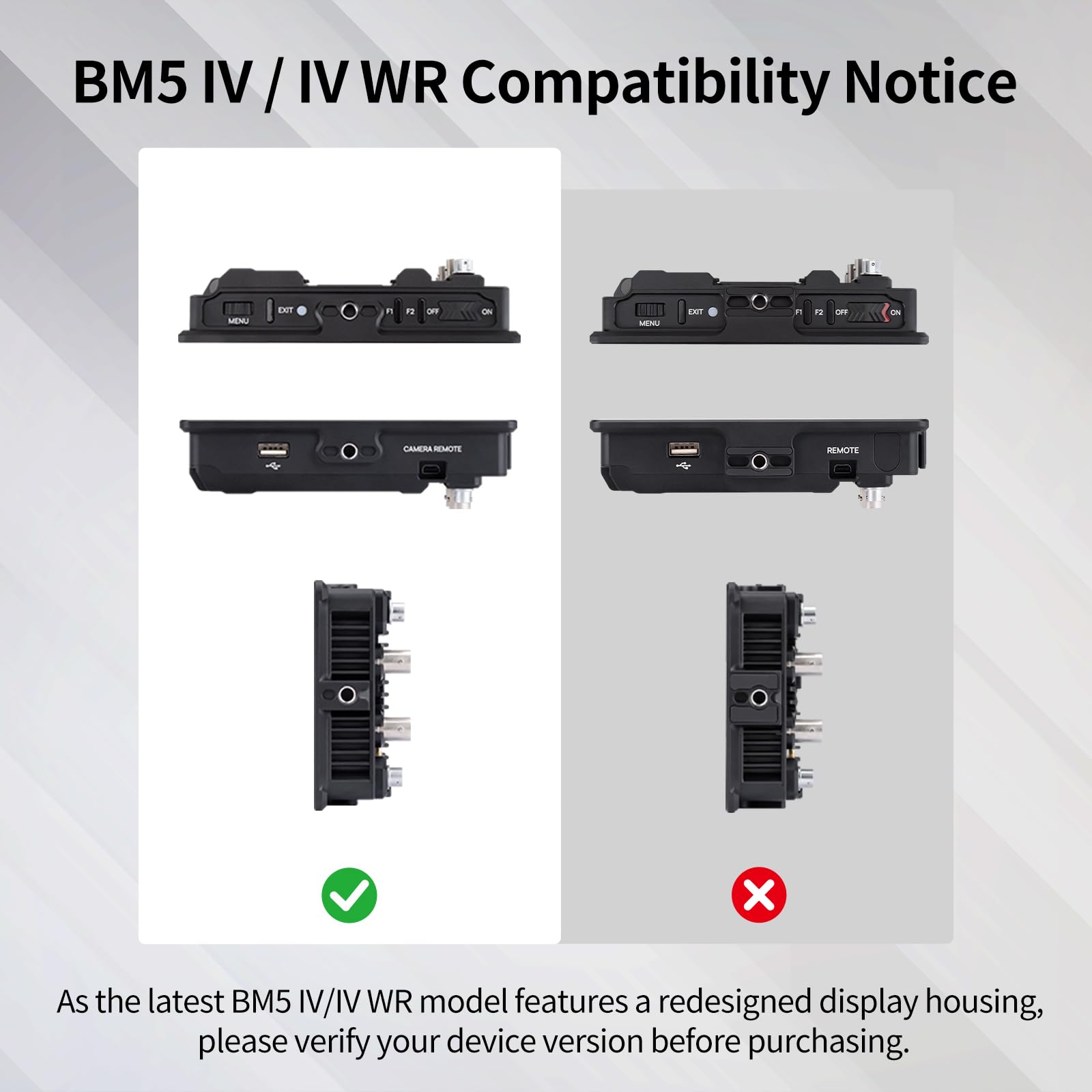 Nitze Nitze Cage for PortKeys BM5 BM5 III BM5 III WR 5.5 Inch Monitor with Sunhood and HDMI Cable Clamp JTP2-BM5 - View 3 of 7