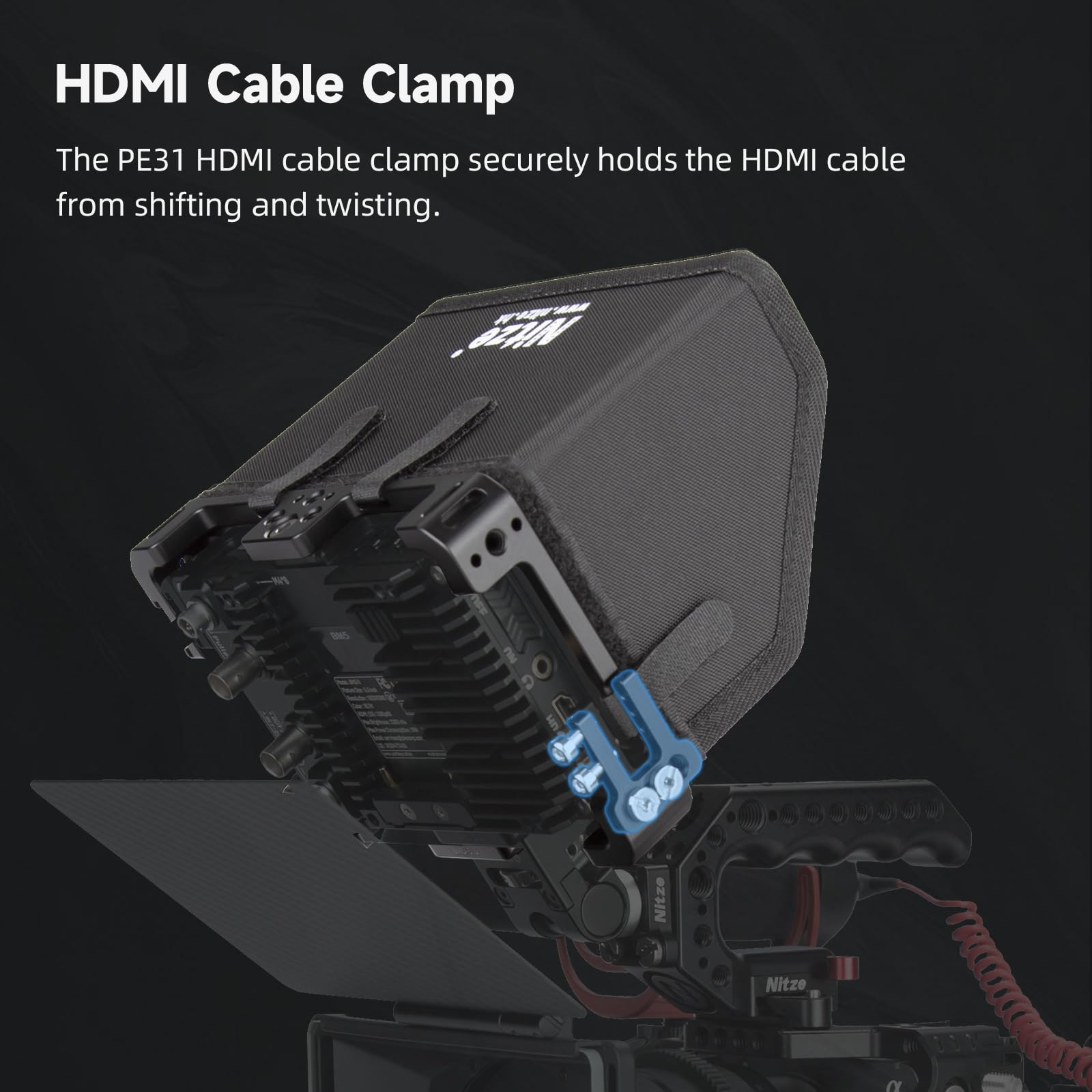 Nitze Nitze Cage for PortKeys BM5 BM5 III BM5 III WR 5.5 Inch Monitor with Sunhood and HDMI Cable Clamp JTP2-BM5 - View 6 of 7