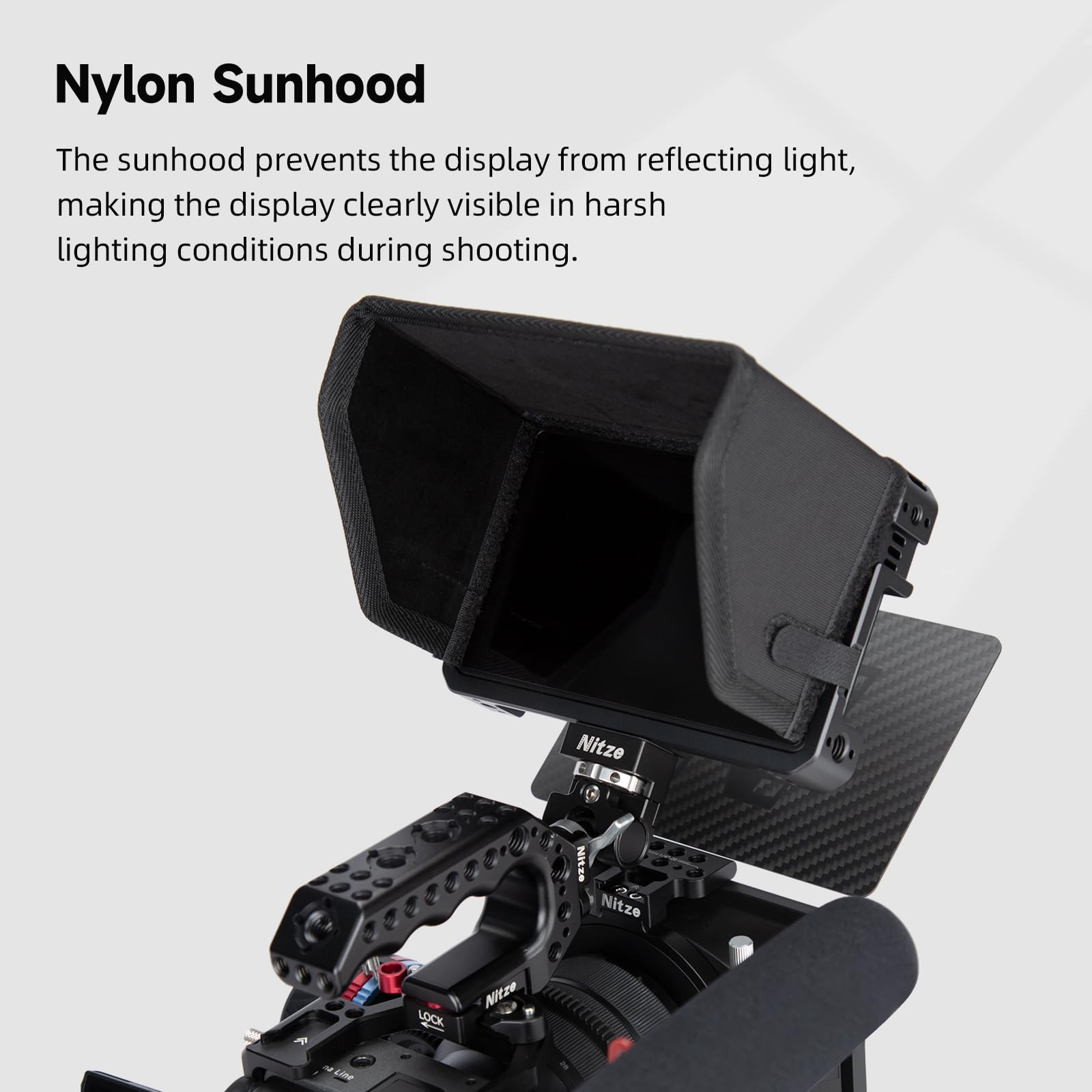 Nitze Nitze Cage for PortKeys BM5 BM5 III BM5 III WR 5.5 Inch Monitor with Sunhood and HDMI Cable Clamp JTP2-BM5 - View 7 of 7