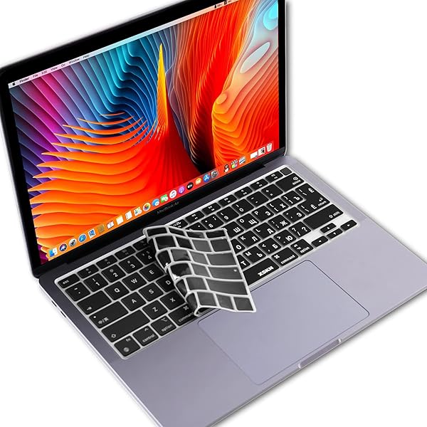 XSKN XSKN Silicone Keyboard Cover for 2020 MacBook Air 13.3 inch Touch ID A2179 A2337 M1 Chip US EU Common Version Russian Black K-361 - View 5 of 9