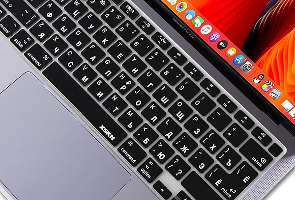 XSKN XSKN Silicone Keyboard Cover for 2020 MacBook Air 13.3 inch Touch ID A2179 A2337 M1 Chip US EU Common Version Russian Black K-361 - View 7 of 9