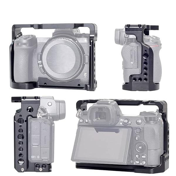 Hersmay Hersmay Camera Cage for Nikon Z5/Z6/Z7 - Top Handle, Cold Shoe & ARRI Holes for Ultimate Stability - View 4 of 8