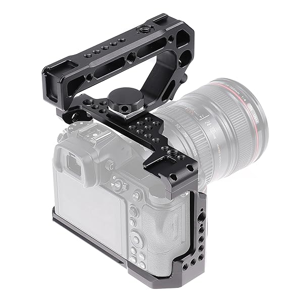 Hersmay Hersmay Camera Cage for Nikon Z5/Z6/Z7 - Top Handle, Cold Shoe & ARRI Holes for Ultimate Stability - View 3 of 8