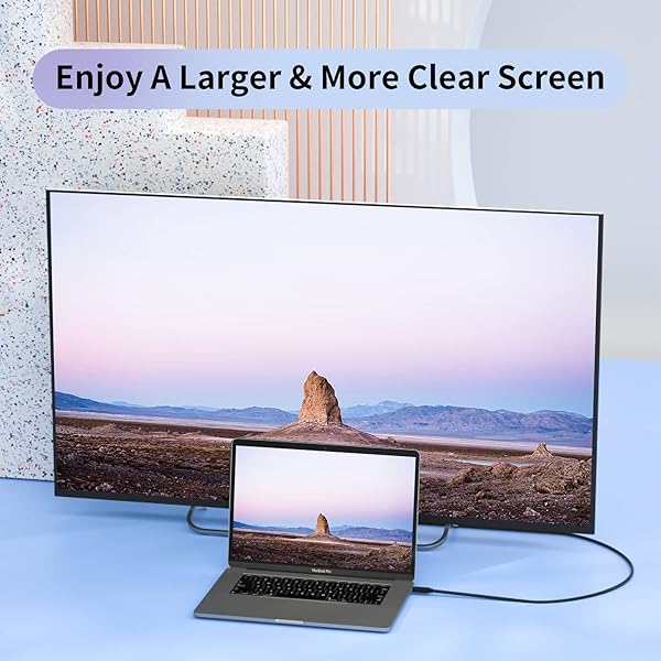 BolAAzuL BolAAzuL USB C to DVI Cable 3ft Adapter for MacBook Pro Surface Book Dell XPS Pixelbook Thunderbolt 3 Male to Male Connection - View 3 of 8