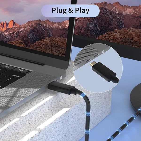 BolAAzuL BolAAzuL USB C to DVI Cable 3ft Adapter for MacBook Pro Surface Book Dell XPS Pixelbook Thunderbolt 3 Male to Male Connection - View 4 of 8