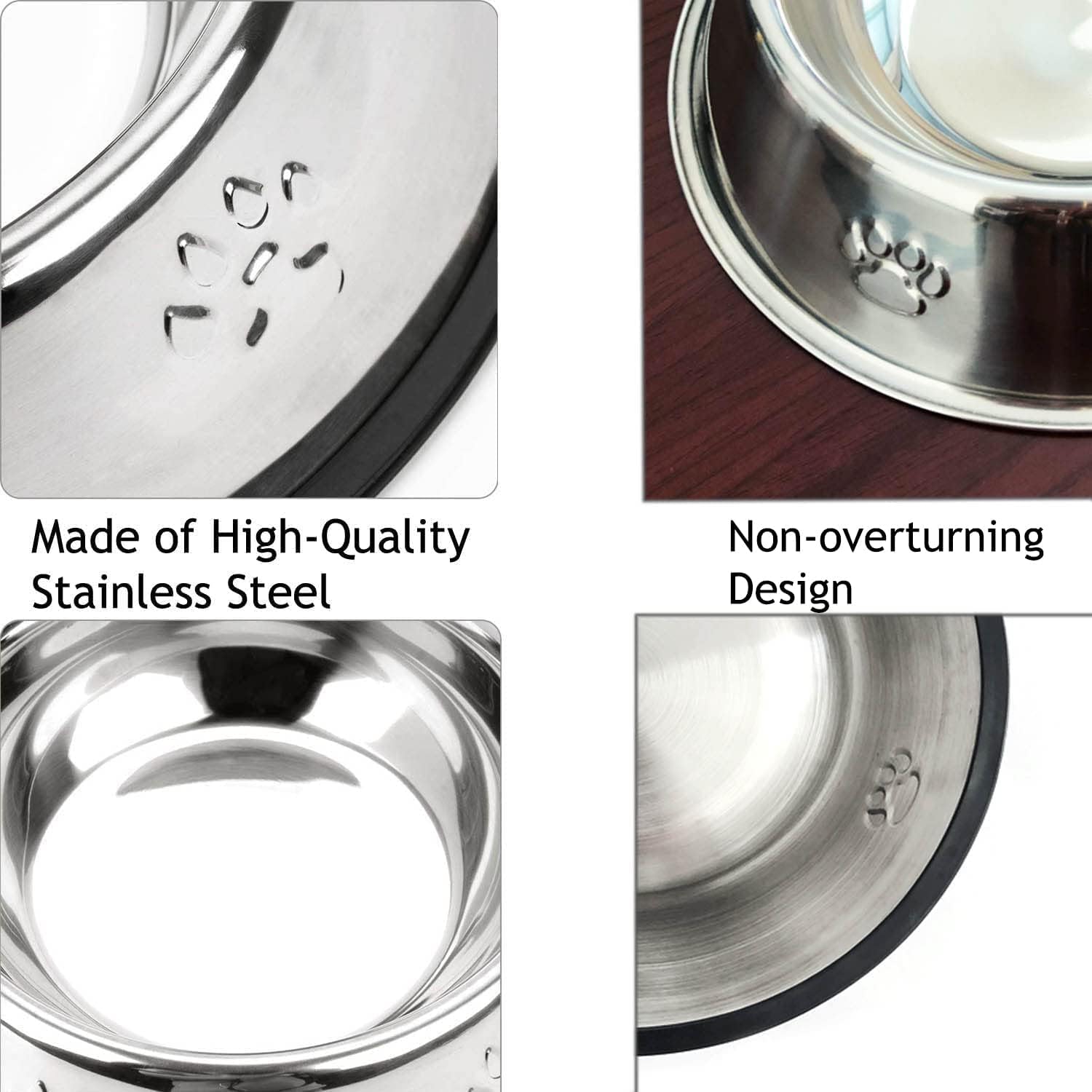 YUDANSI YUDANSI Stainless Steel Dog Bowls with Rubber Base Small Pet Feeder and Water Bowls 11oz for Dogs and Cats - View 3 of 7
