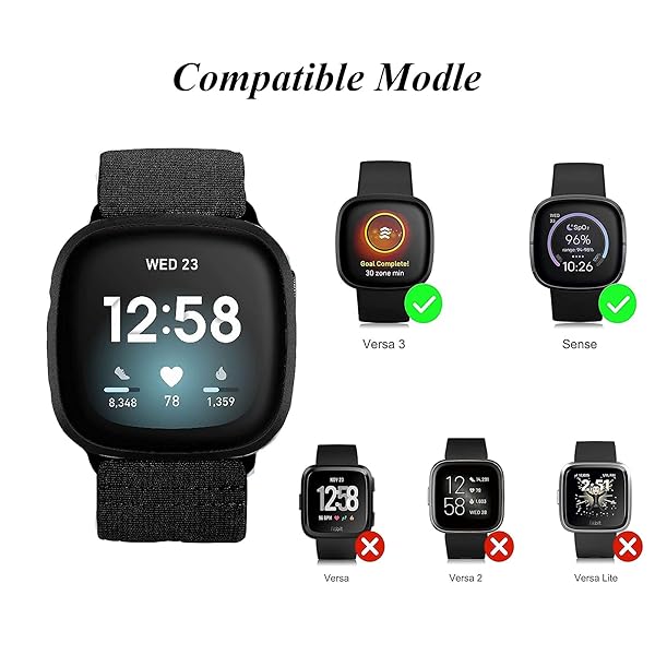 ShuYo ShuYo Nylon Watch Bands for Fitbit Sense & Versa 3 - 10 Pack Soft Pattern Replacement Bands for Men & Women - View 3 of 7