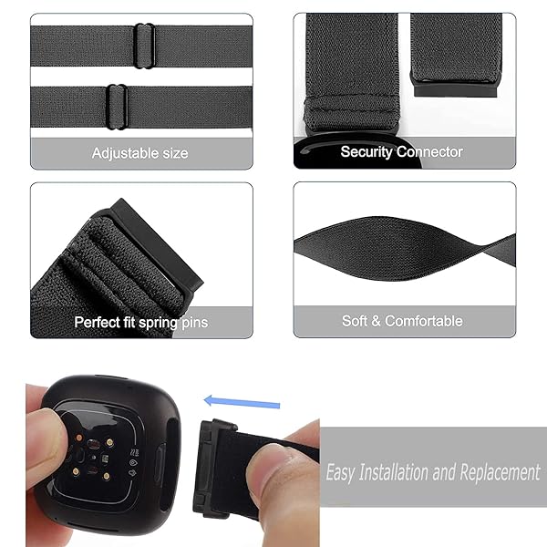 ShuYo ShuYo Nylon Watch Bands for Fitbit Sense & Versa 3 - 10 Pack Soft Pattern Replacement Bands for Men & Women - View 5 of 7