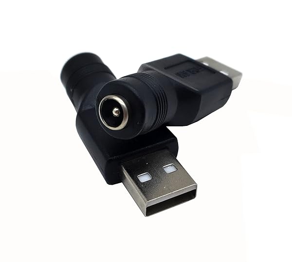 Traovien Traovien USB to DC Power Adapter - 2PCS 5V Connector for USB Devices & Laptops | USB 2.0 Male to 5.5mm x 2.1mm Female