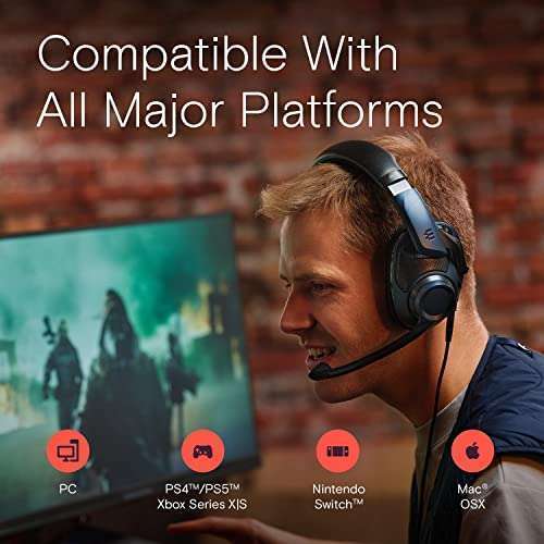 EPOS EPOS H6Pro - Open Acoustic Gaming Headset with Mic - Lightweight Headband - Comfortable &amp; Durable Design - Xbox Headset - PS4 Headset - PS5 Headset - PC/Windows Headset - Gaming Accessories (Black) - View 8 of 8