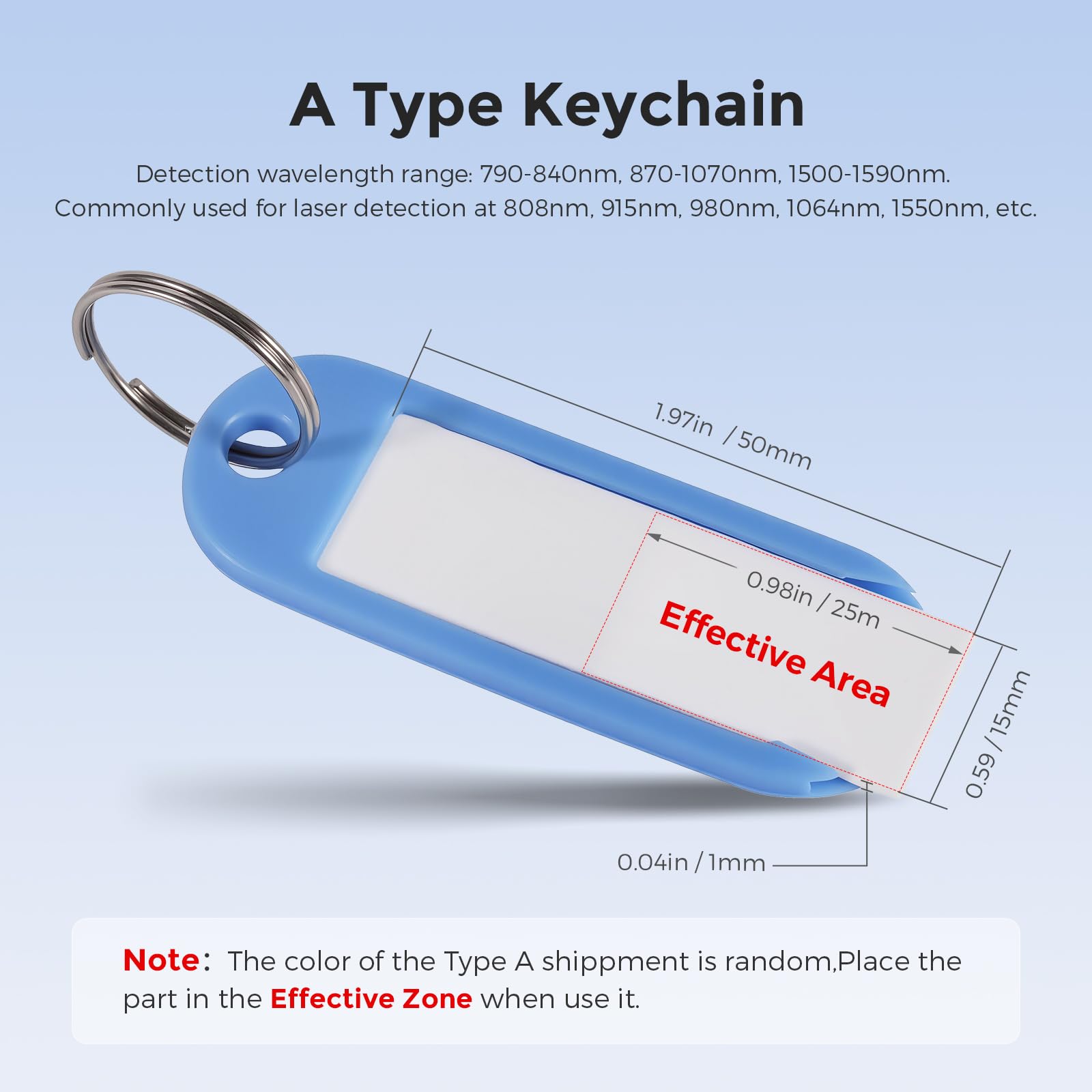 Cloudray Cloudray 900-1600nm IR Infrared Laser Detection Alignment Visualizer Display Board Card A Type Keychain 50x15x1mm - View 3 of 8