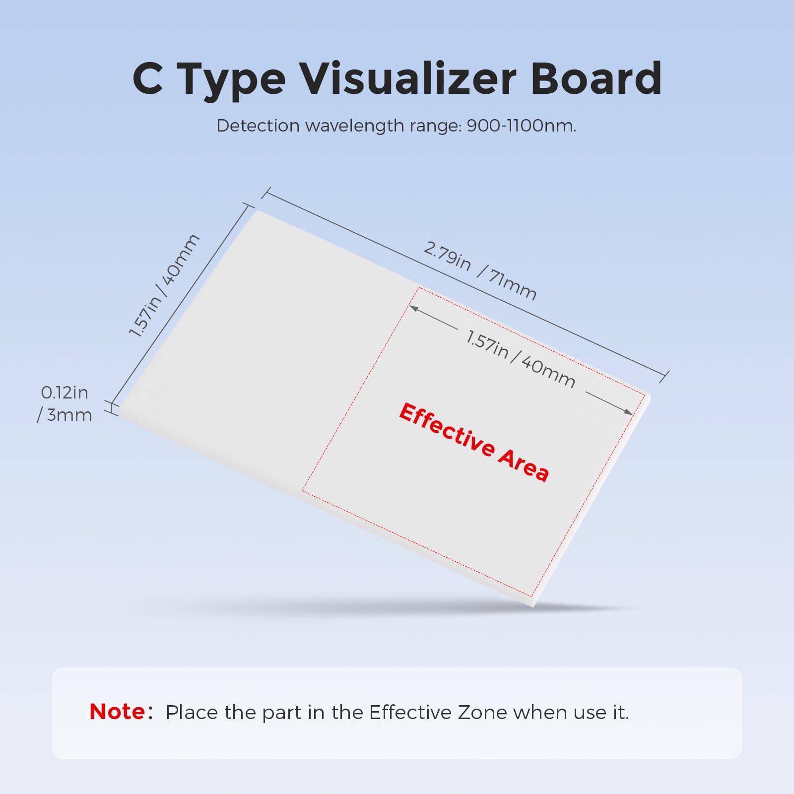 Cloudray Cloudray 900-1600nm IR Infrared Laser Detection Alignment Visualizer Display Board Card A Type Keychain 50x15x1mm - View 5 of 8