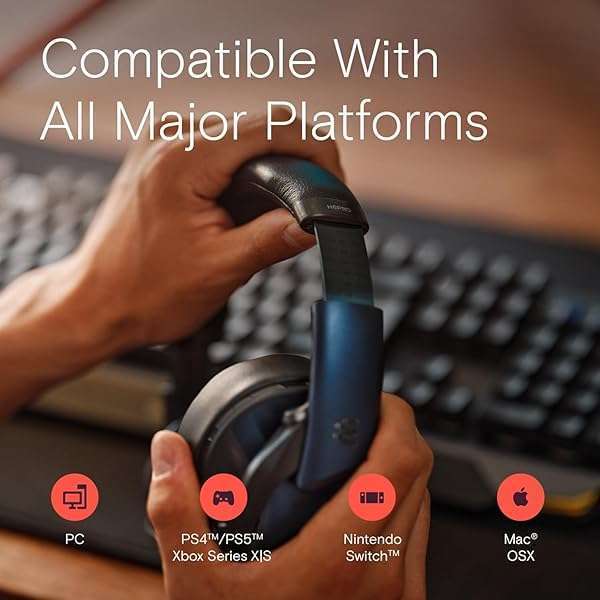 EPOS EPOS H6Pro Closed Acoustic Gaming Headset - Lightweight Over-Ear Mic for Xbox, PS4, PS5 & PC - Lift-to-Mute Feature - White - View 3 of 7