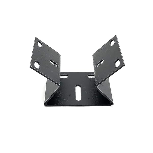 OwlCat Buy OwlCat CCTV Mounting Bracket - Vertical Wall Corner Right Angle Plate, Metal Black & White, 77mm x 65mm x 53mm - XM-Black - View 7 of 11