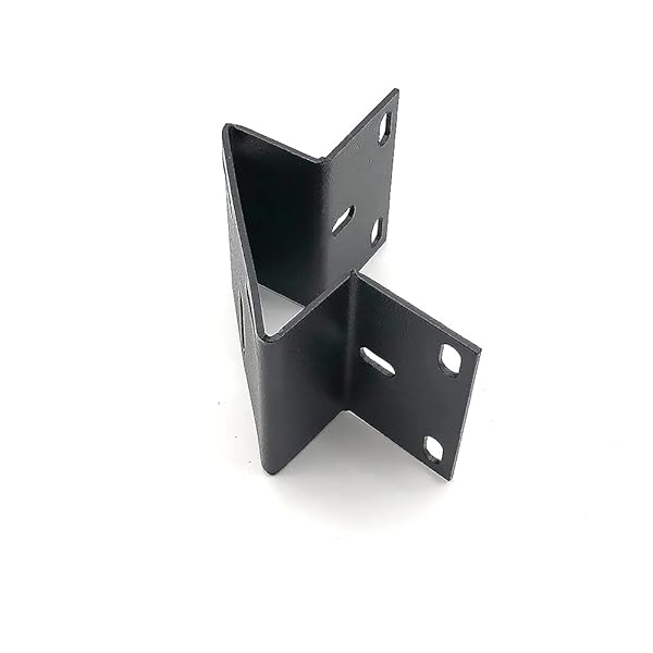 OwlCat Buy OwlCat CCTV Mounting Bracket - Vertical Wall Corner Right Angle Plate, Metal Black & White, 77mm x 65mm x 53mm - XM-Black - View 9 of 11