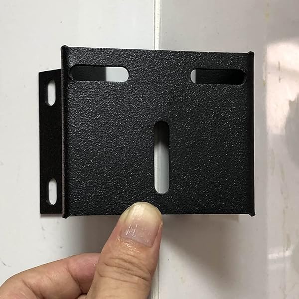 OwlCat Buy OwlCat CCTV Mounting Bracket - Vertical Wall Corner Right Angle Plate, Metal Black & White, 77mm x 65mm x 53mm - XM-Black - View 11 of 11