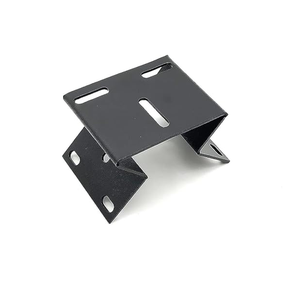 OwlCat Buy OwlCat CCTV Mounting Bracket - Vertical Wall Corner Right Angle Plate, Metal Black & White, 77mm x 65mm x 53mm - XM-Black - View 3 of 11