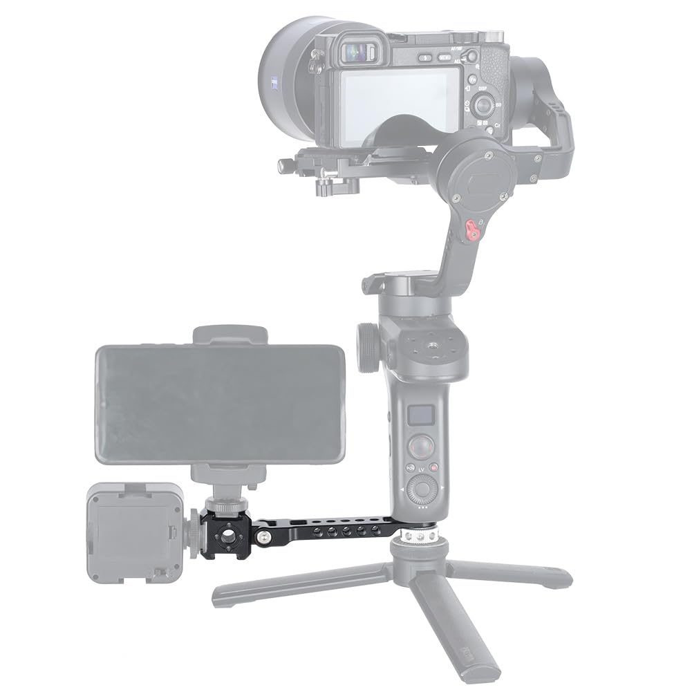 NICEYRIG NICEYRIG 3-Side Triple Cold Shoe Extension Bracket Heavy-Duty Cheese Bar for Tripod Selfie Stick Gimbal Camera Phone Vlog Light Mic Mount - View 2 of 8