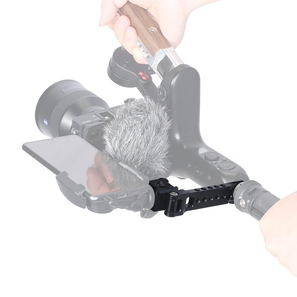 NICEYRIG NICEYRIG 3-Side Triple Cold Shoe Extension Bracket Heavy-Duty Cheese Bar for Tripod Selfie Stick Gimbal Camera Phone Vlog Light Mic Mount - View 7 of 8