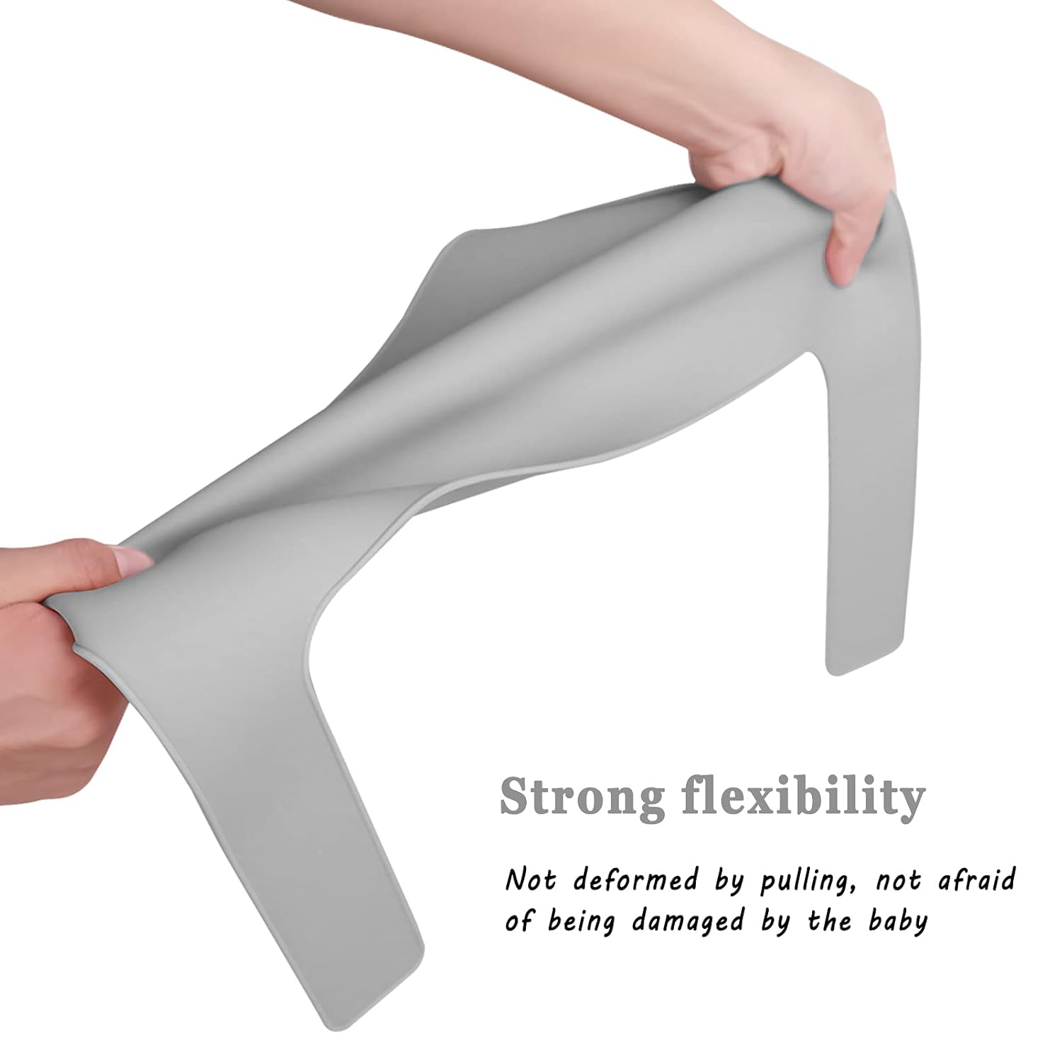 Lomgwumy Durable High Chair Placemat Silicone for IKEA Antilop Hygienic Easy Clean for Toddlers and Babies Light Gray - View 5 of 6