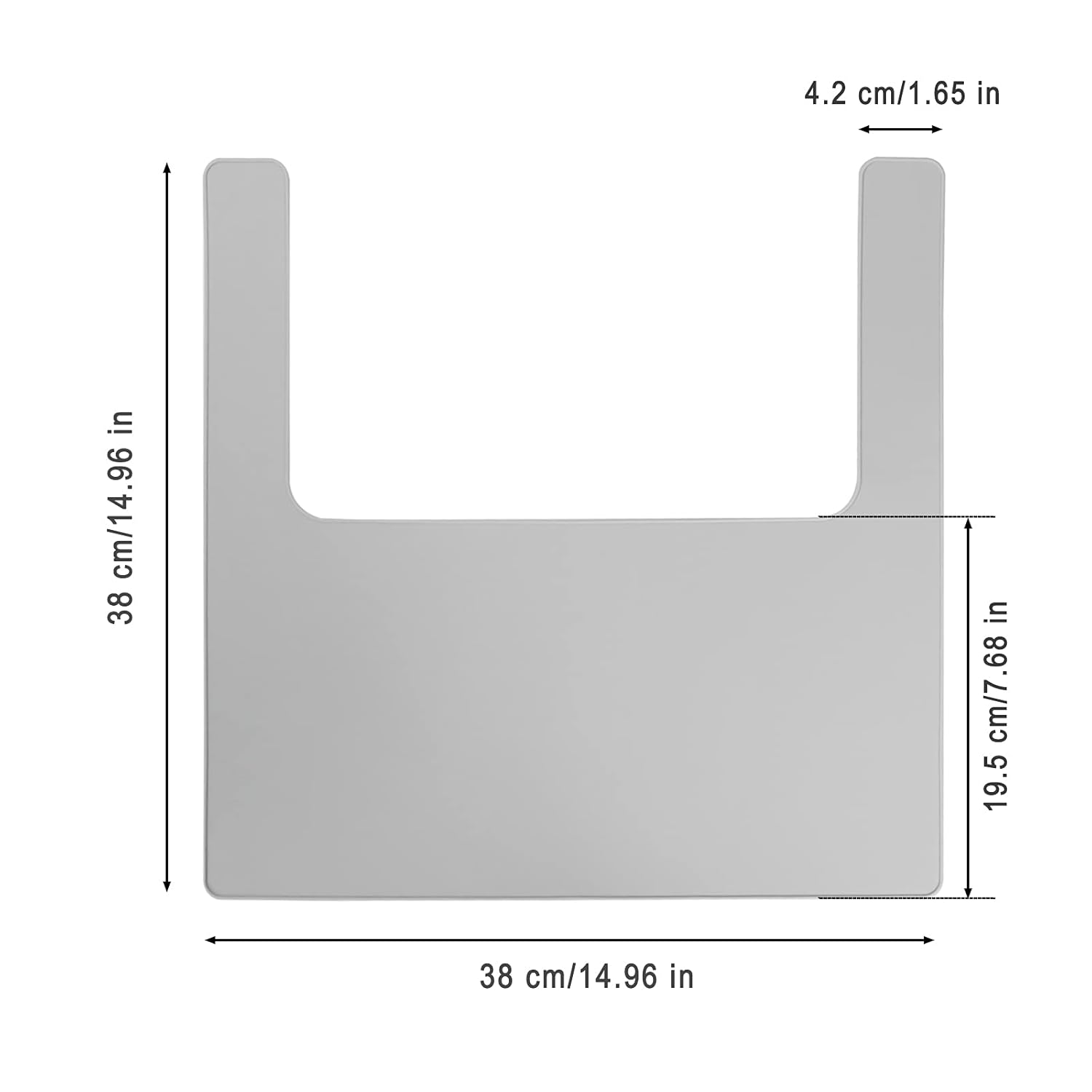 Lomgwumy Durable High Chair Placemat Silicone for IKEA Antilop Hygienic Easy Clean for Toddlers and Babies Light Gray - View 6 of 6