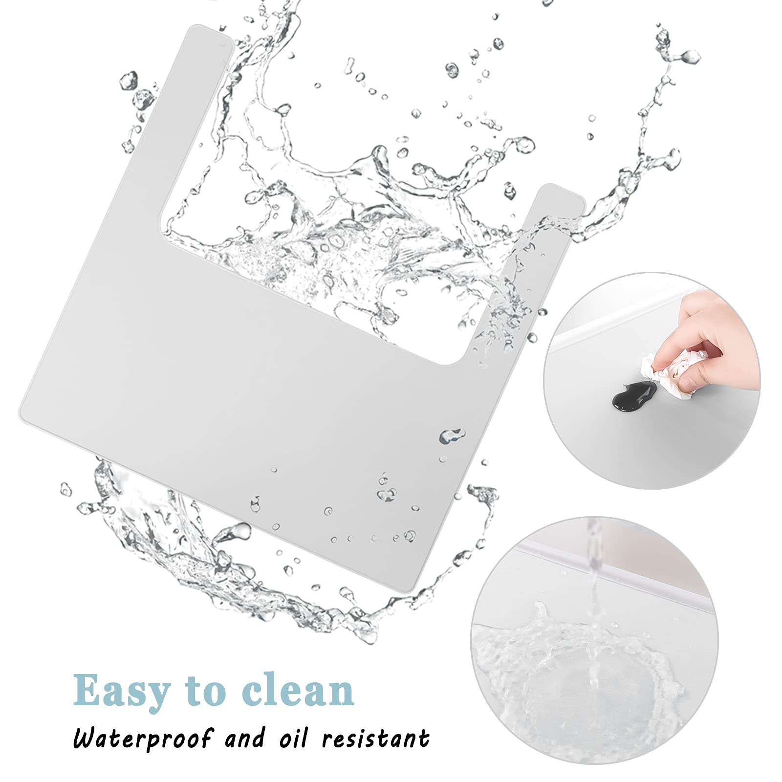 Lomgwumy High Chair Placemat Silicone for IKEA Antilop Long Lasting Clean Hygienic for Toddlers and Babies White - View 3 of 6