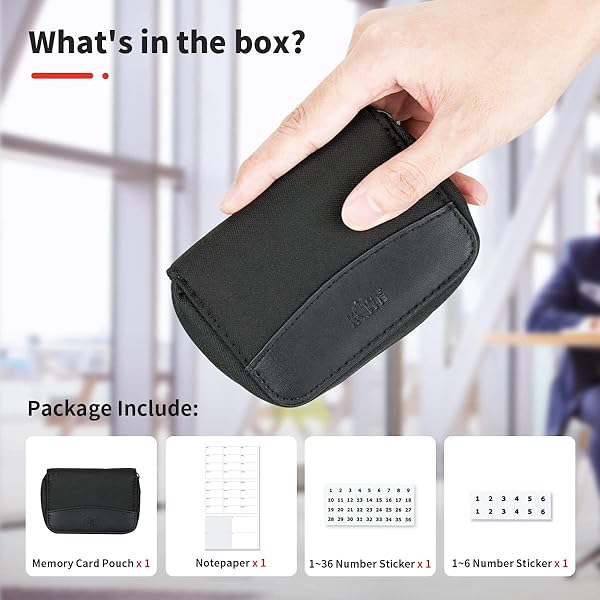 KIWIFOTOS 28-Slot SD Card Holder Case: Organize 24 SD/SDXC/SDHC + 4 CF/XQD Cards with Labels - Portable Memory Card Storage Wallet - View 7 of 11