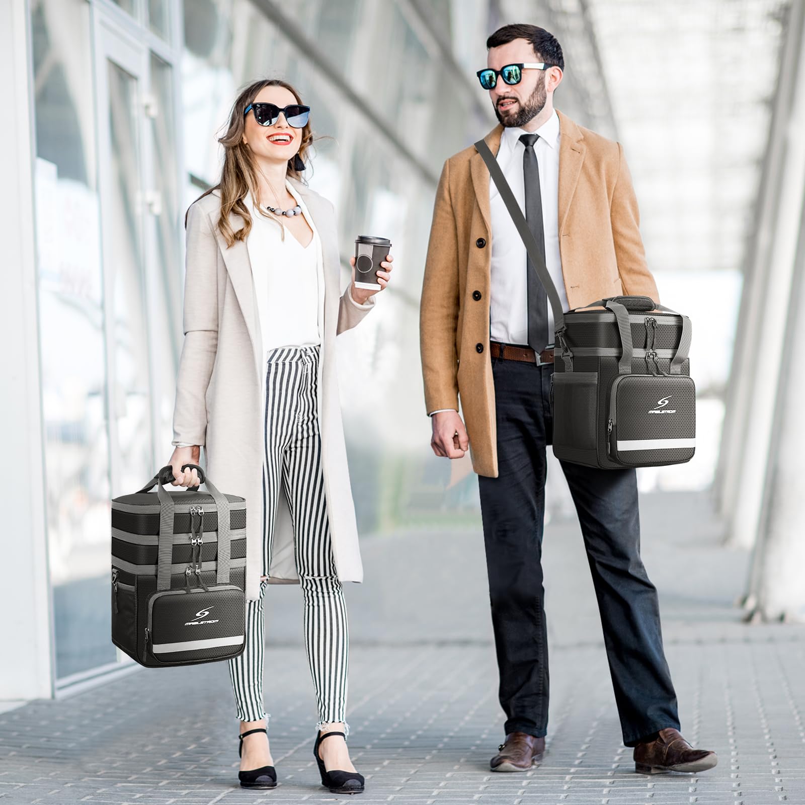 Maelstrom Maelstrom Insulated Lunch Box for Men and Women Leakproof Cooler Bag Large Grey Ideal for Work and School - View 7 of 7