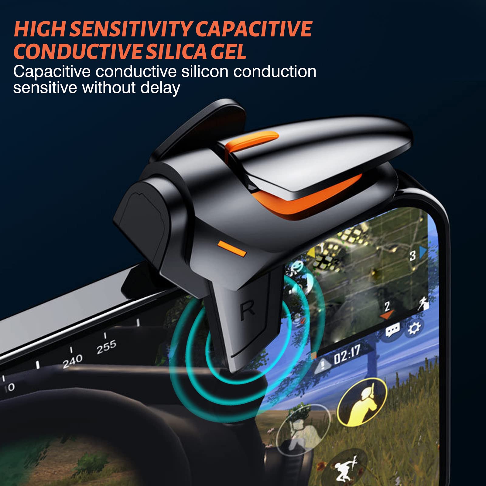 Newseego Newseego PUBG Game Controller Triggers for iOS Android Sensitive Aim and Shoot Gamepad Large Thickness Black 1 Pair New Version - View 3 of 8