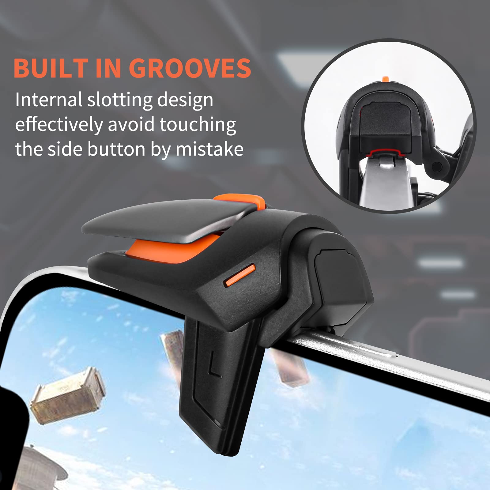 Newseego Newseego PUBG Game Controller Triggers for iOS Android Sensitive Aim and Shoot Gamepad Large Thickness Black 1 Pair New Version - View 6 of 8