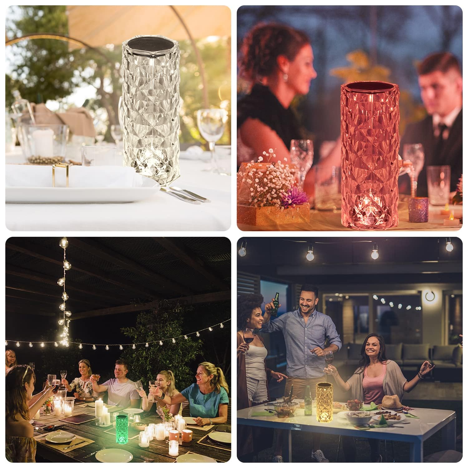 BGFHome BGFHome Crystal Table Lamp RGB Color Changing Night Light,Romantic LED Rose Diamond Touch Lamps for Living Room (Remote & Touch) - View 5 of 5