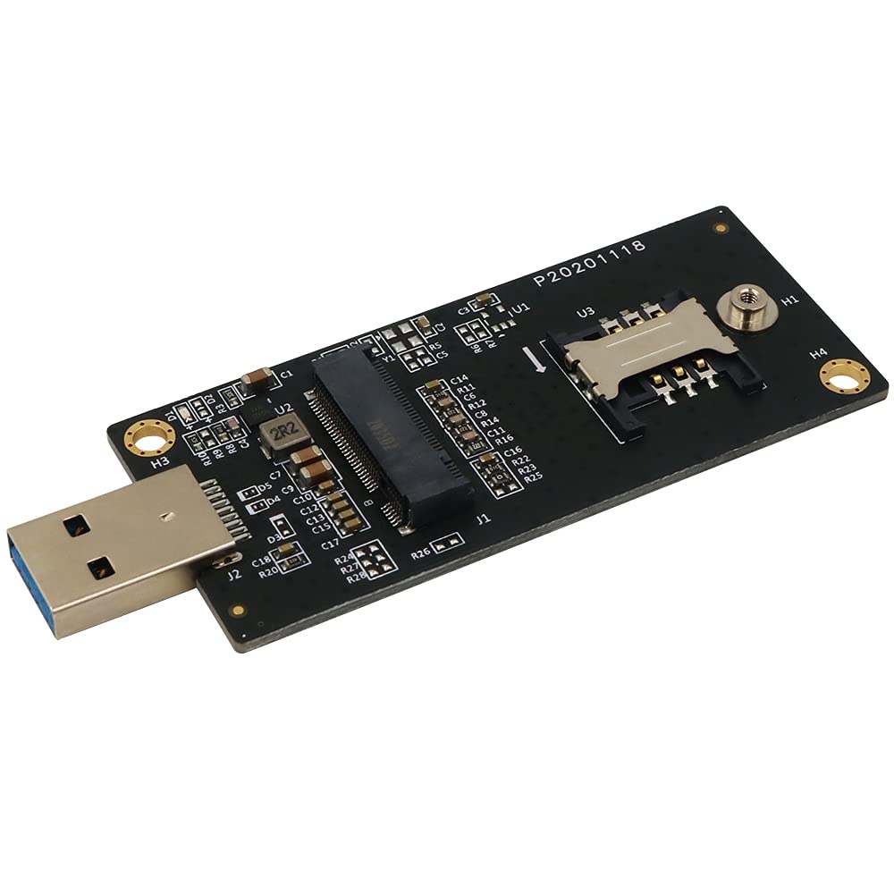 BQZYX+ NGFF M.2 Key B to USB 3.0 Adapter with SIM Slot for WWAN LTE Module Fast Data Transfer
