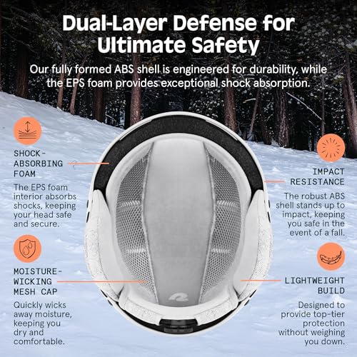 Retrospec Retrospec Comstock Ski Helmet: Adjustable Snowboard Helmet for Adults & Youth with Breathable Vents & Protective Shell - View 7 of 10