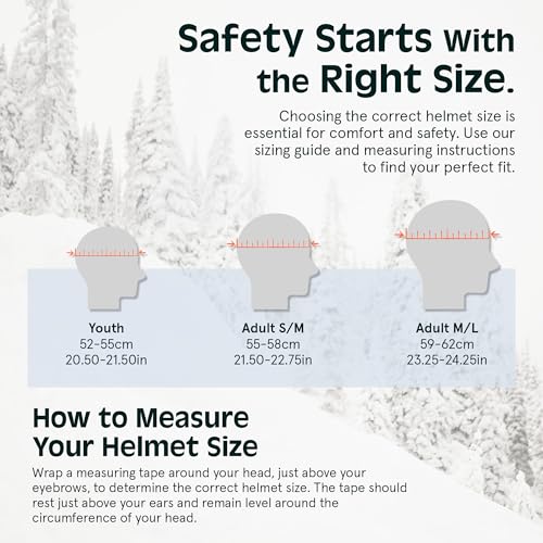 Retrospec Retrospec Comstock Ski Helmet: Adjustable Snowboard Helmet for Adults & Youth with Breathable Vents & Protective Shell - View 8 of 10