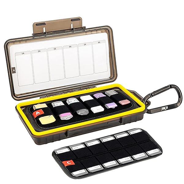 12 USB + 24 SD Card Case: Shockproof, Water-Resistant Organizer for Flash Drives & Memory Cards