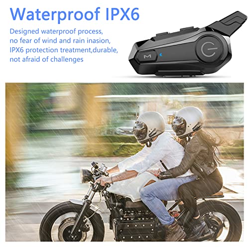 Wipeeyes Wipeeyes E1 Motorcycle Headset: CVC Noise-Canceling, IPX6 Waterproof Intercom for Full Face Helmets - View 7 of 7