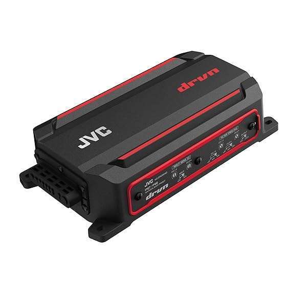 JVC KS-DR2004D 4-Channel Digital Amplifier: 600W for Car, Marine & UTV - Corrosion-Resistant & Vibration-Proof