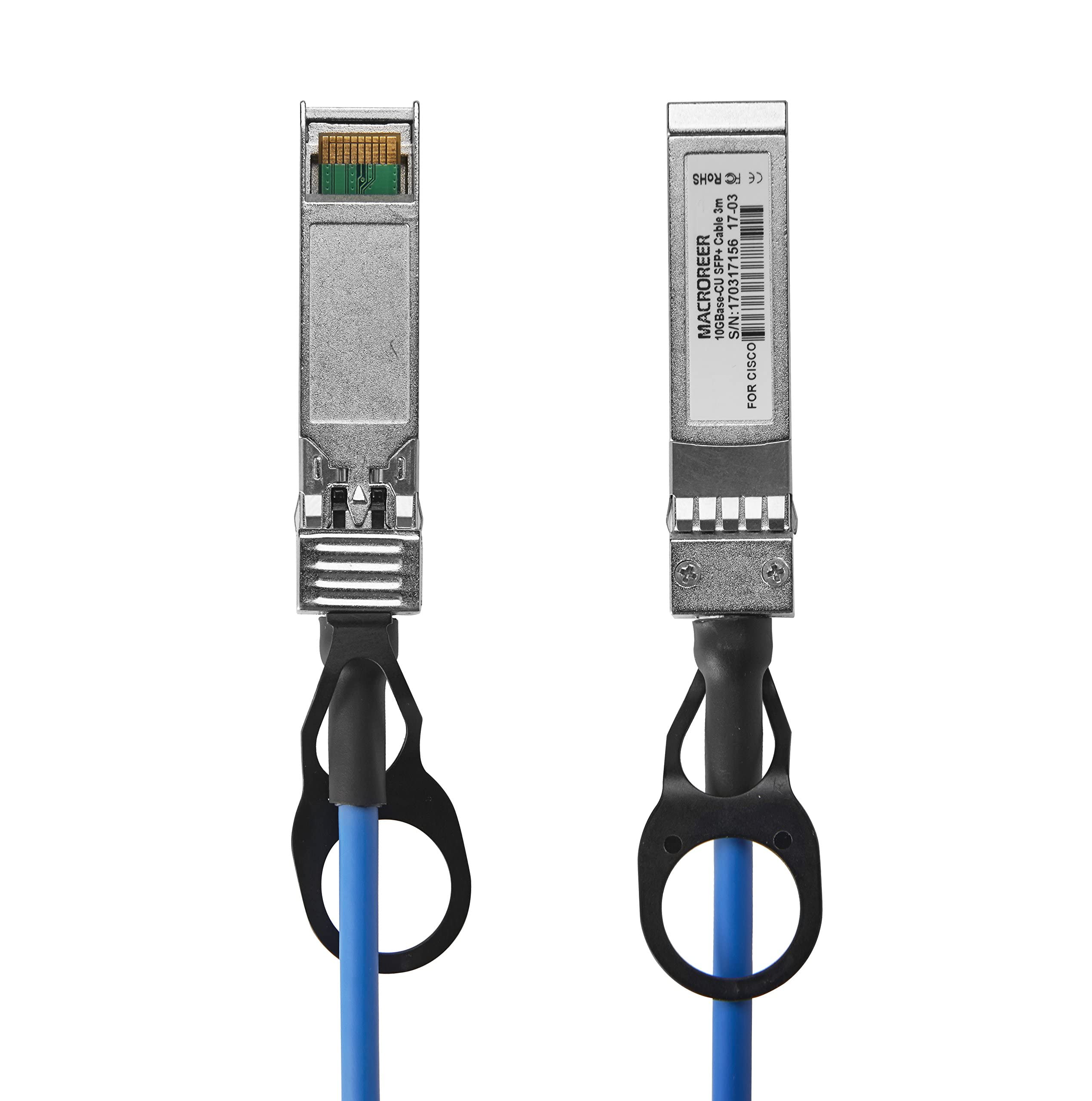 Macroreer Macroreer 10Gbe SFP+ DAC Cables Blue 0.25m Compatible with Cisco Ubiquiti Unifi Twinax SFP Cables - View 5 of 6