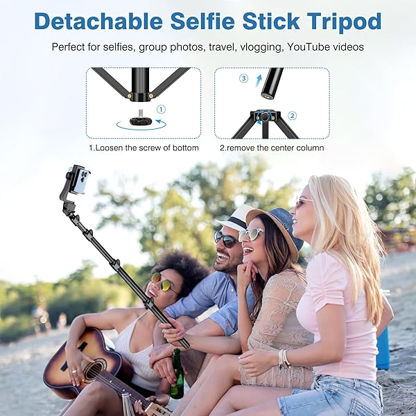 Victiv "70" Phone Tripod with Remote & Holder - Portable Selfie Stick for iPhone 14/13 Pro Max & Android - Perfect for Video Recording" - View 5 of 10