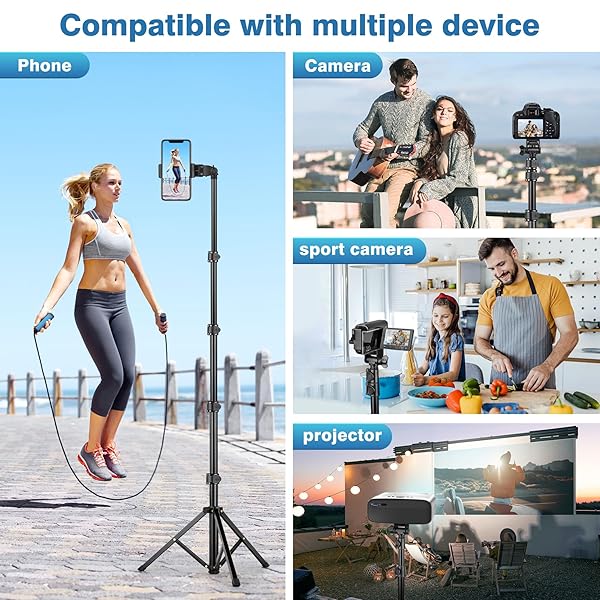 Victiv "70" Phone Tripod with Remote & Holder - Portable Selfie Stick for iPhone 14/13 Pro Max & Android - Perfect for Video Recording" - View 9 of 10