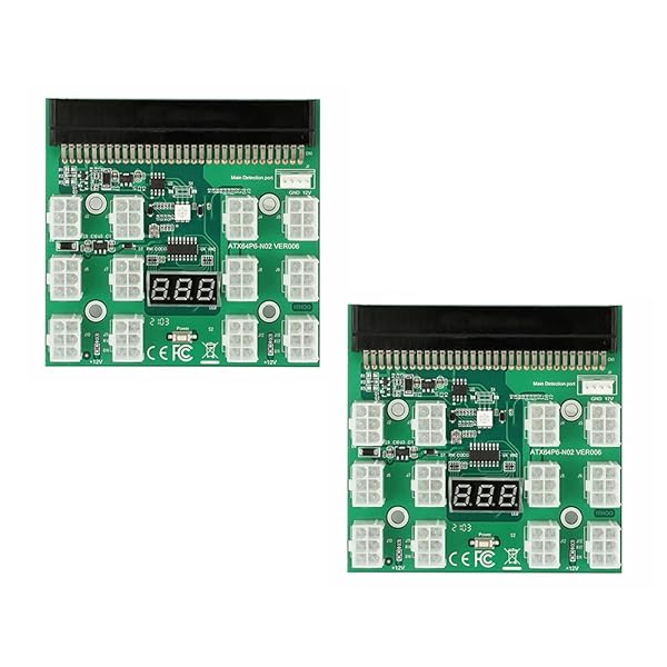 Acxico Acxico 2Pcs 6PIN 1200W Server Power Supply Breakout Board for HP DPS-1200QB A PSU GPU - High Performance & Reliability