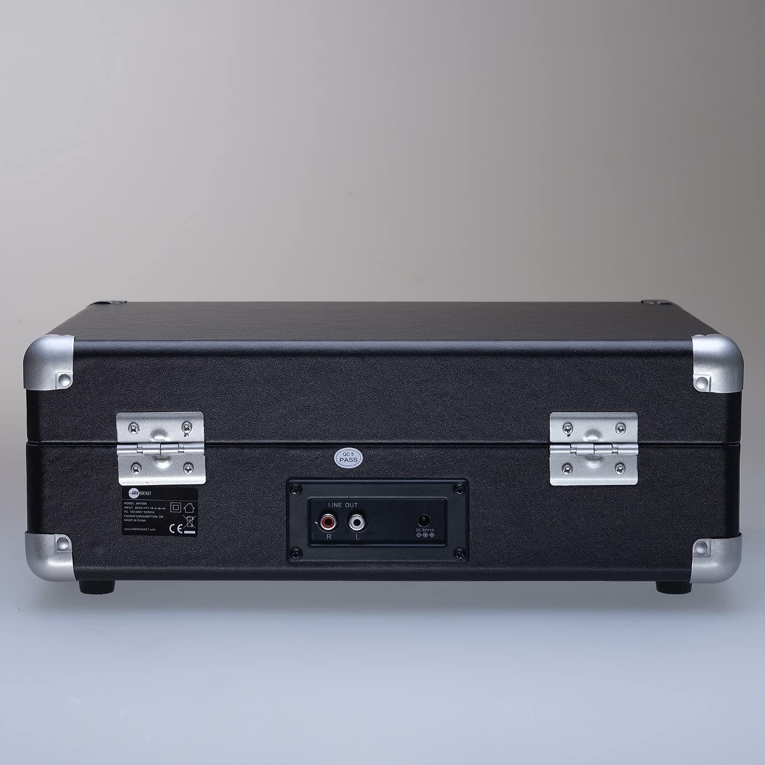 arkrocket Arkrocket Curiosity Bluetooth Turntable Retro Suitcase 3 Speed Record Player with Built in Speakers Lavender - View 6 of 7